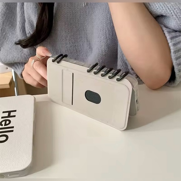 White and Black IPhone 16 pro max Case with Text Design - Picture 3 of 8